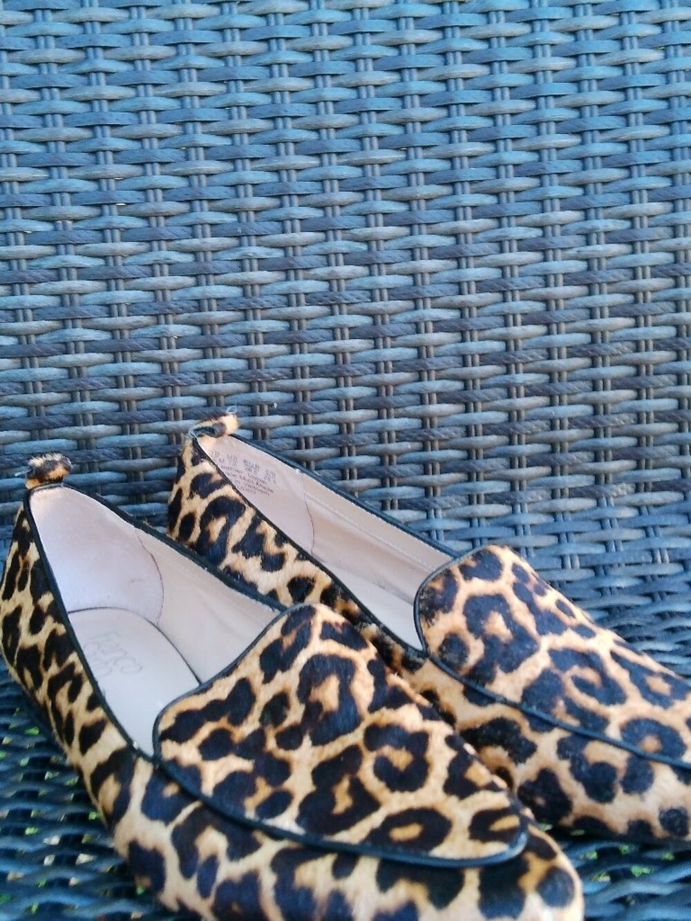 FRANCO SARTO LOAFERS ANIMAL PRINT SIZE 7.5 GOOD CONDITION